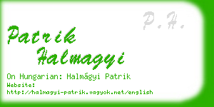 patrik halmagyi business card